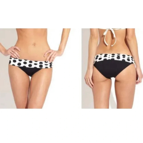 L*Space Beach Party Polka Dot Bandeau Top & Flip Bottom Swimsuit Bikini Set - Picture 3 of 16